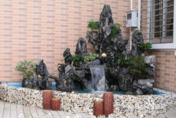 自己做假山流水喷泉方法？