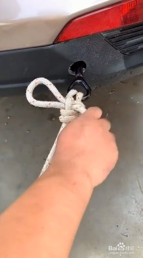 如何打拖车的绳结?