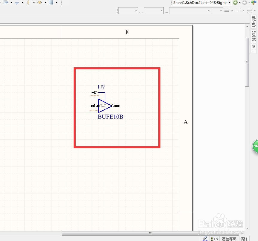 如何在AD中放置带控制脚10位总线3状态缓冲器？