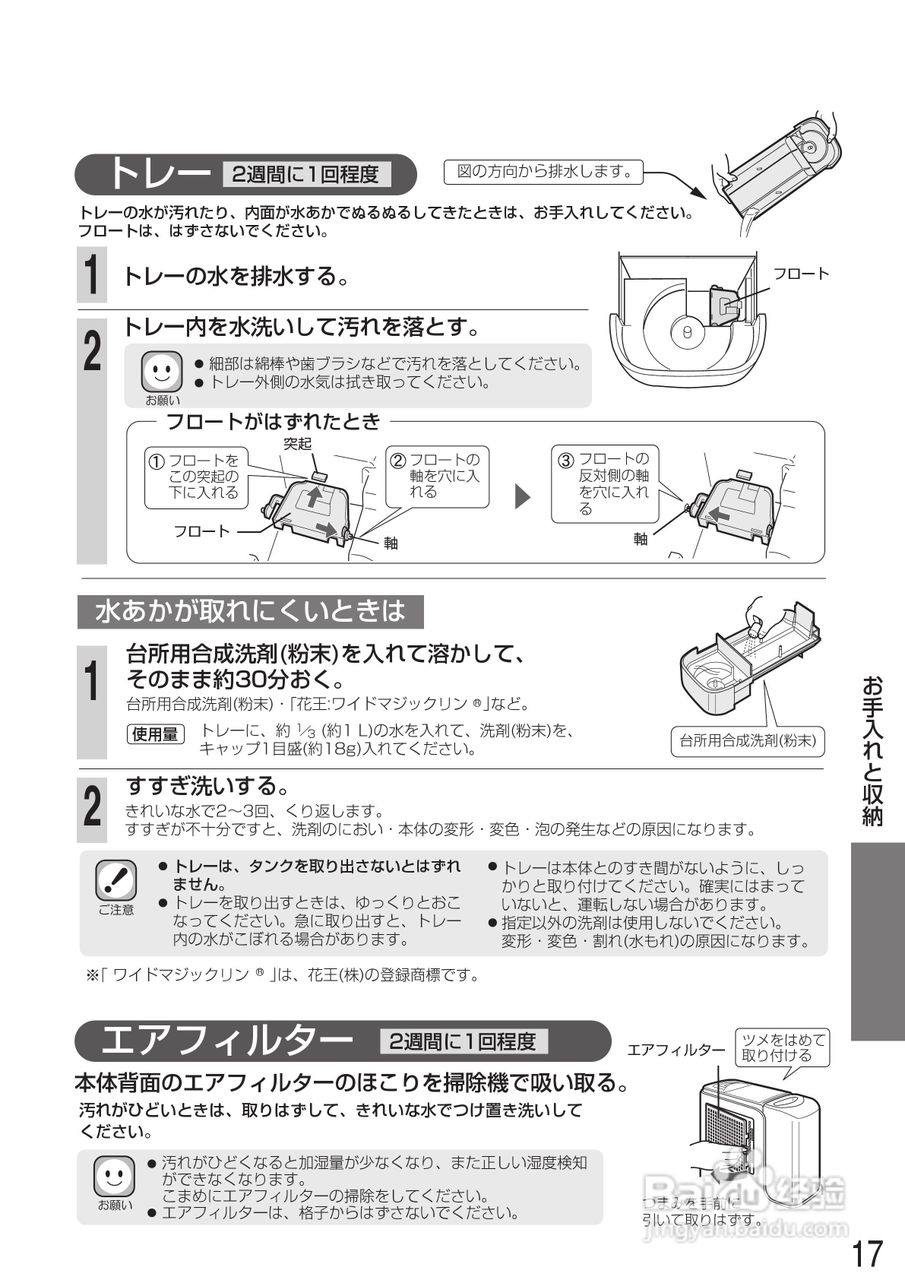 SHARP 加热汽化式加湿器HV-Y50CX/Y70CX 说明书:[2]
