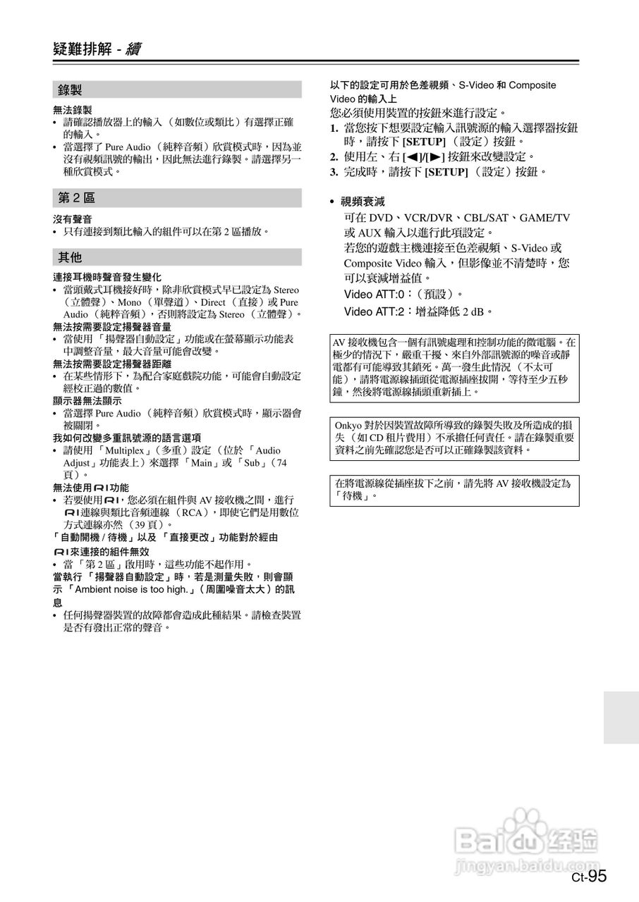 安桥TX-SR605型影音扩大机使用说明书:[10]