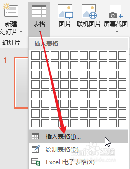PPT中如何在幻灯片添加表格