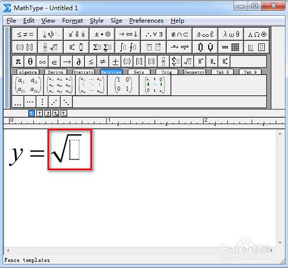 MathType怎么输入根式与分式