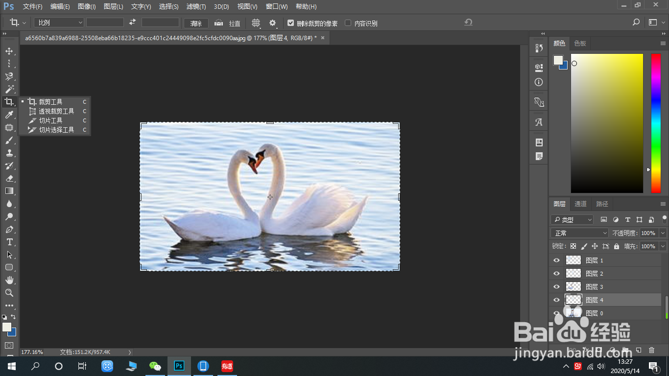 在ps中如何使用剪裁工具