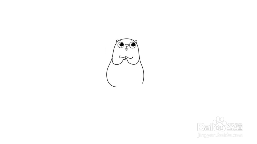 土拔鼠简笔画教程