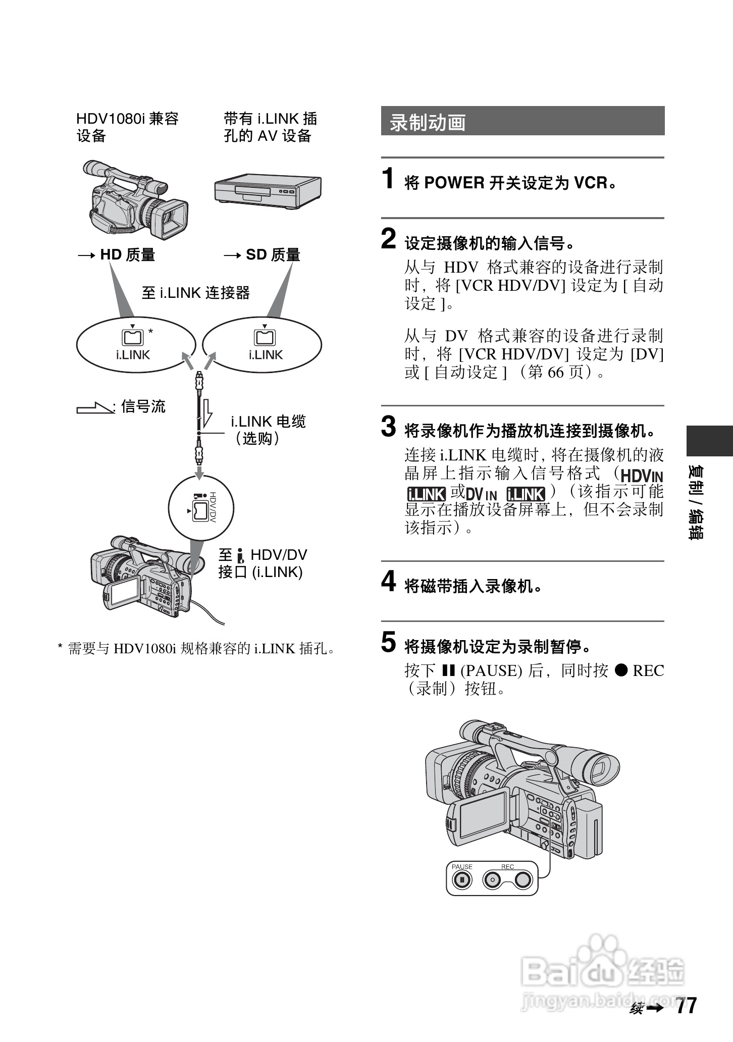 索尼HDR-FX7E数码摄像机使用说明书:[8]