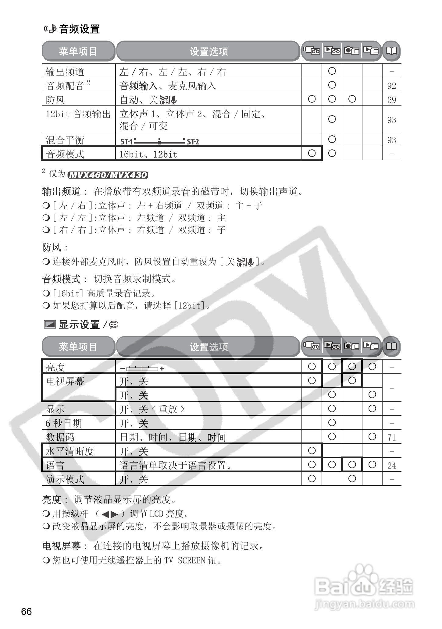 佳能MVX460数码摄像机使用说明书:[7]