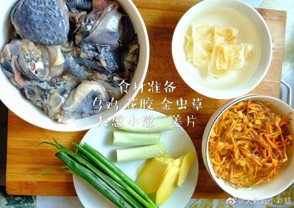 乌鸡花胶金虫草