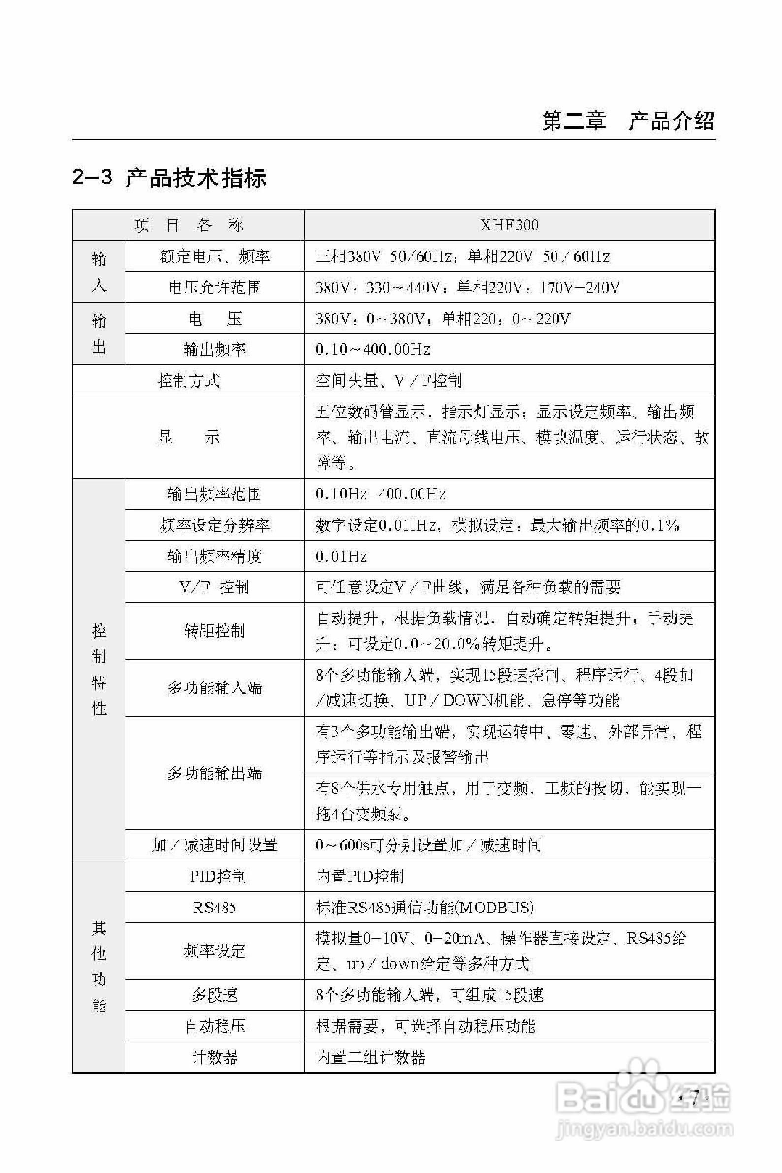 西普XHF300-475变频器使用说明书:[2]