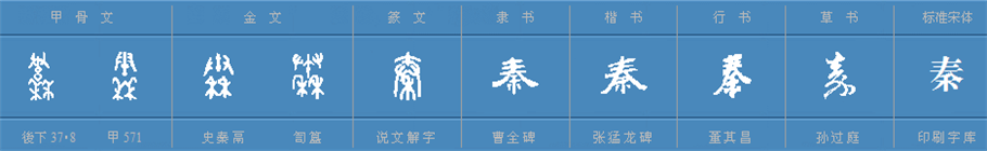 秦字行书怎么写