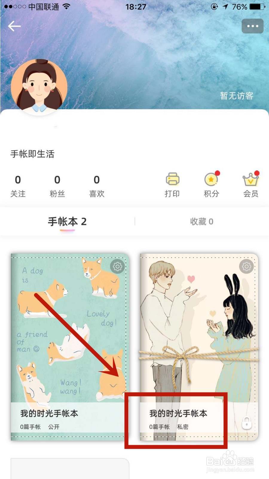 怎么将时光手账Pro中的手账设置为私密