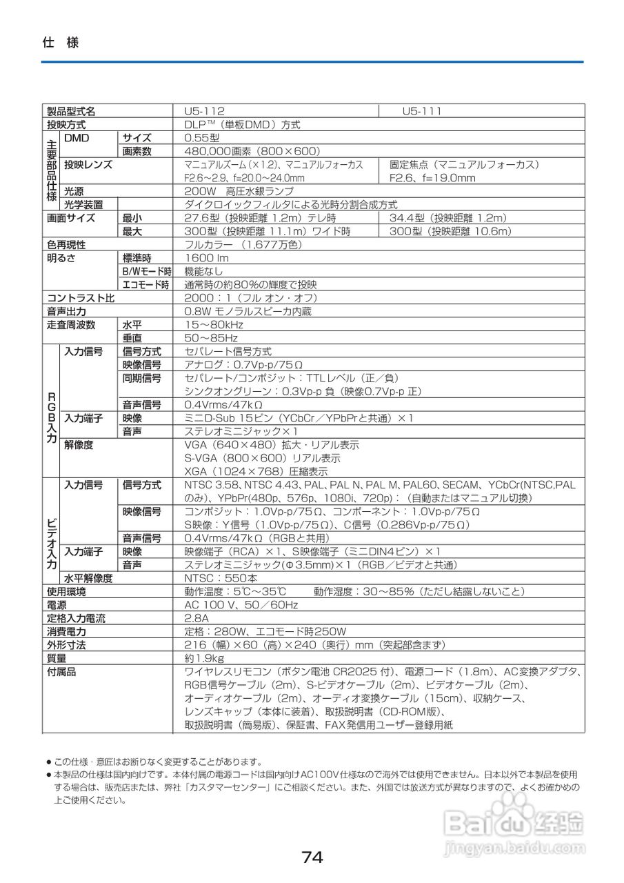 PLUS U5-232摄像机说明书:[8]