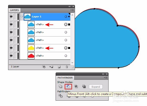 用Ai画玻璃质感云图标
