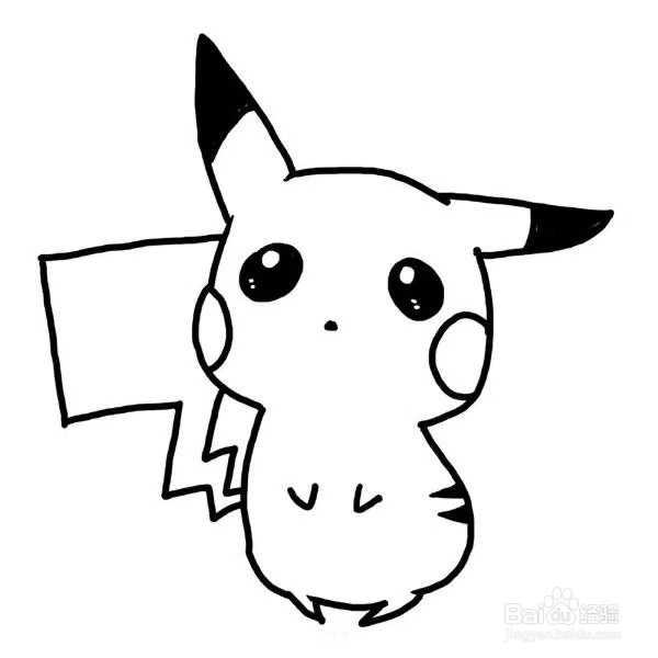 皮卡丘的简笔画教程