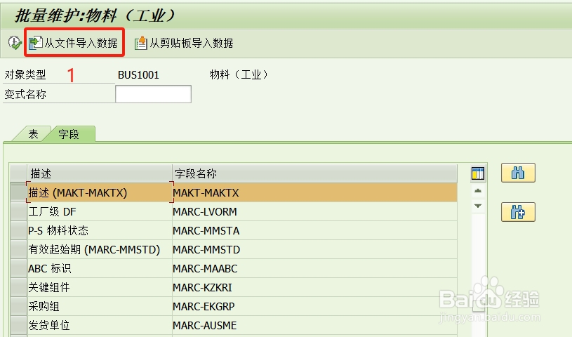 SAP S4 物料描述批量修改