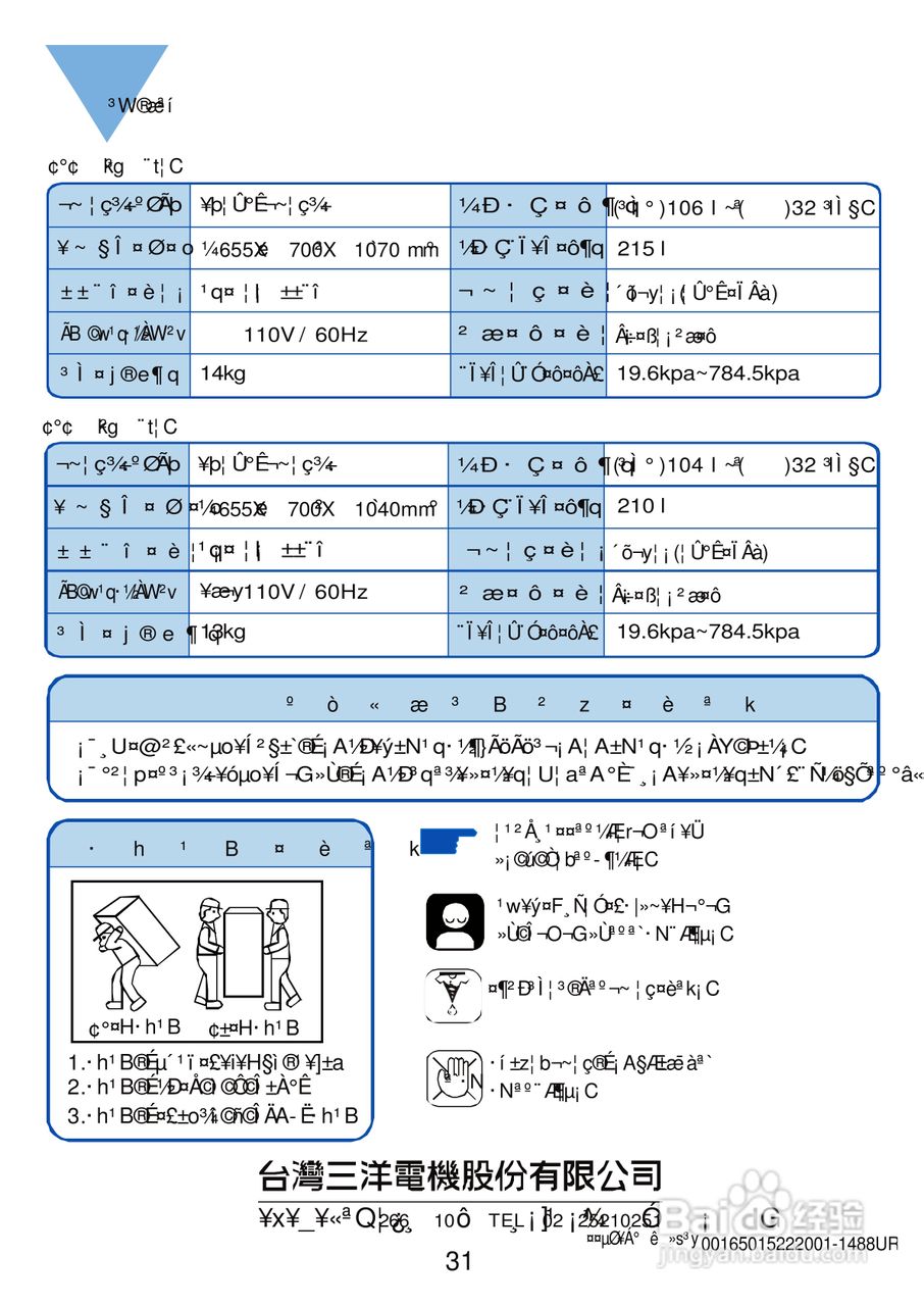 三洋SW-1388UR洗衣机使用说明书:[4]