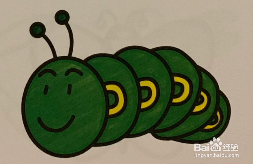 幼儿简笔画--毛毛虫