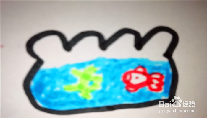 怎么样用简笔画画鱼缸