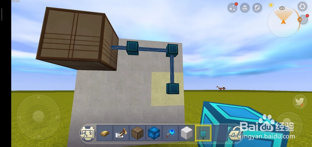 迷你世界怎么制作开关电灯？