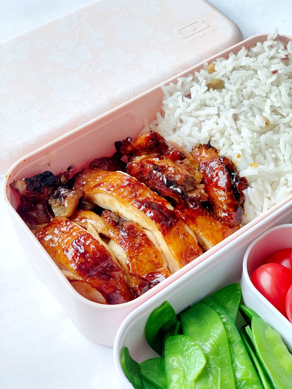 爆好吃春游便当照烧鸡腿杂粮饭便当