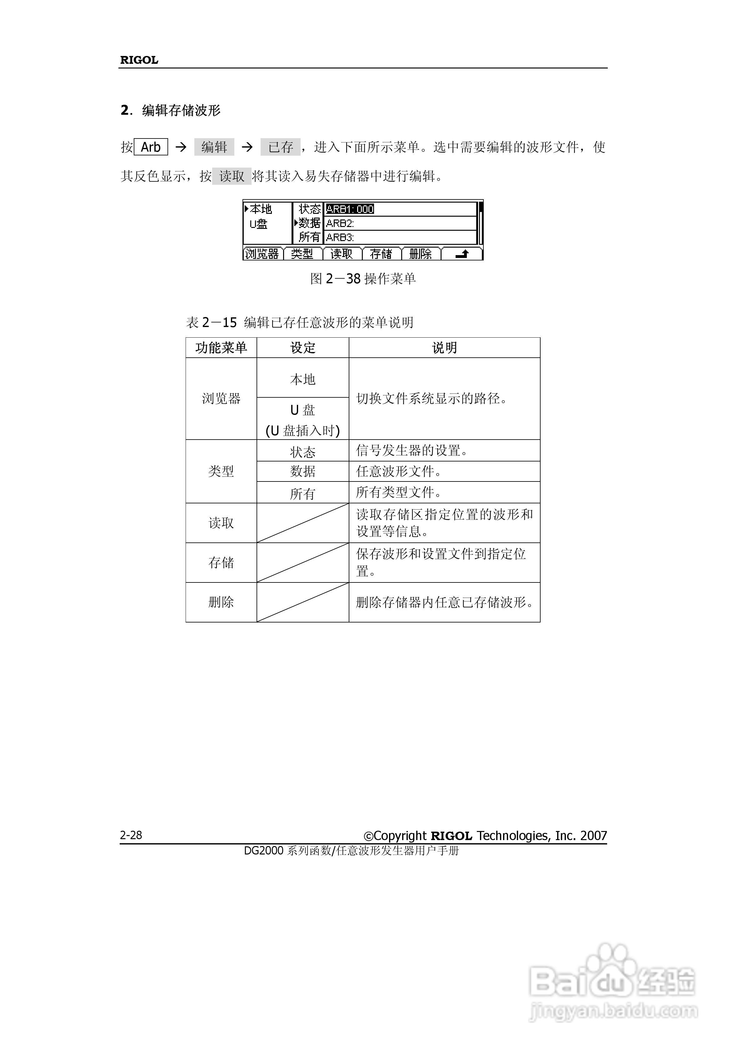 RIGOL函数任意波形发生器DG2000用户手册:[6]