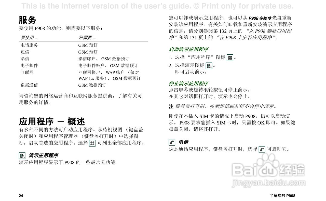 索尼爱立信P908手机使用说明书:[3]