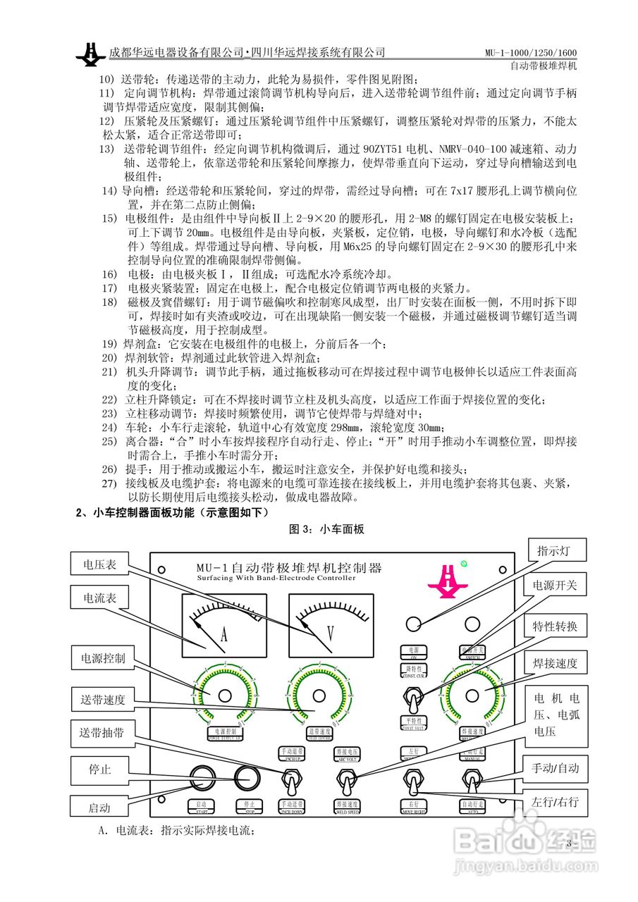 华远MU-1-1250自动带极堆焊机使用说明书:[1]