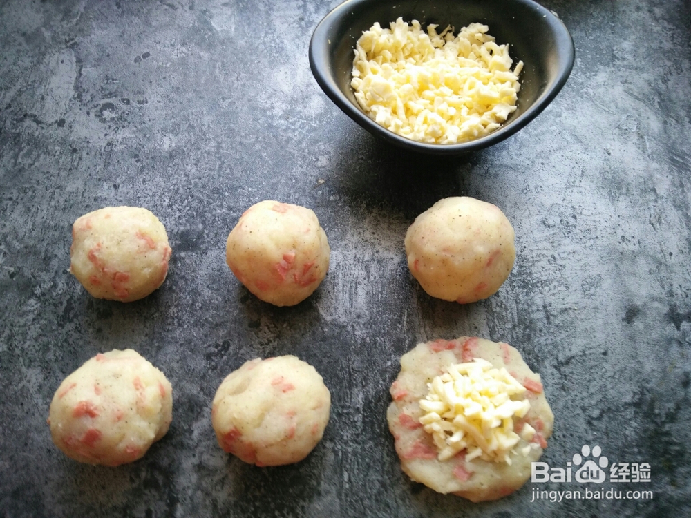简单做雪花流心芝士饼