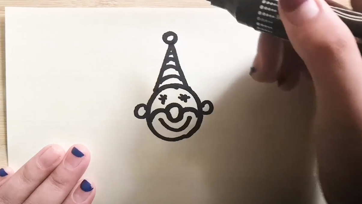 如何画简笔小丑