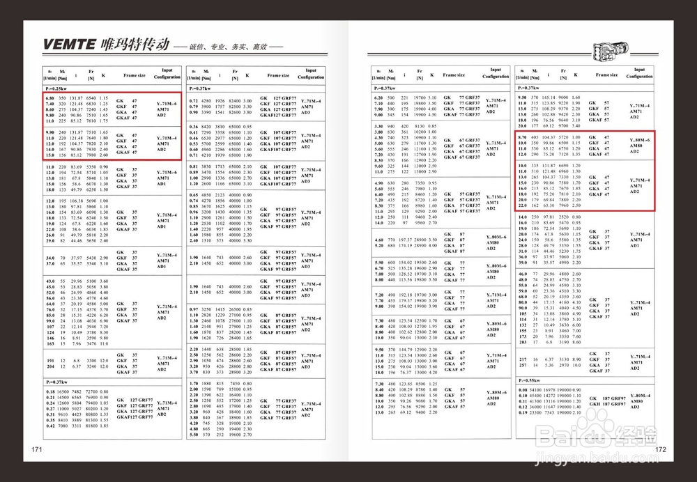 K47锥齿轮减速机减速比参数图纸