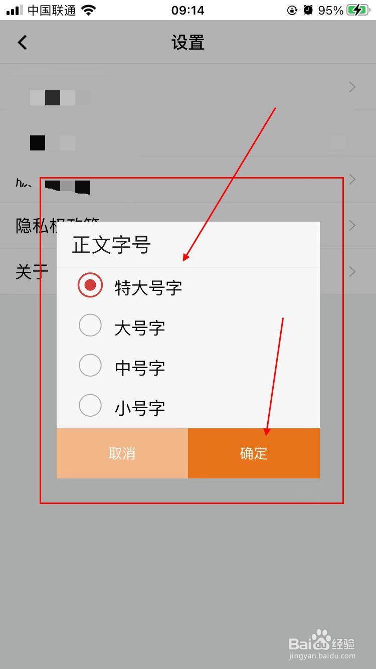 云岭先锋app软件在哪设置特大号字