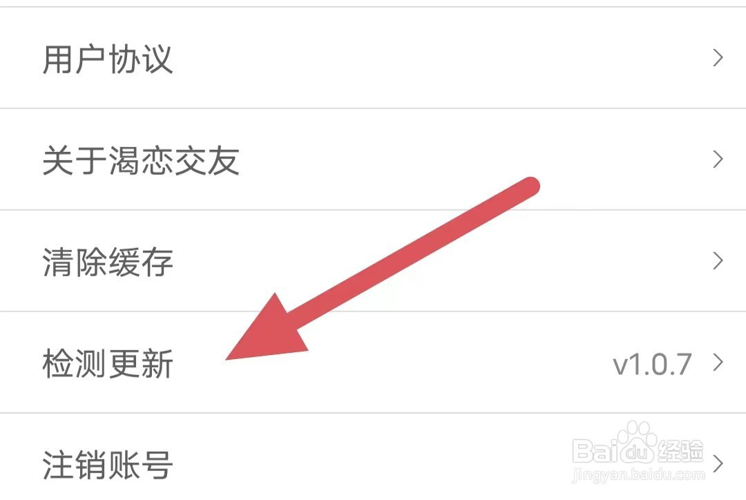 渴恋交友如何查看检测更新