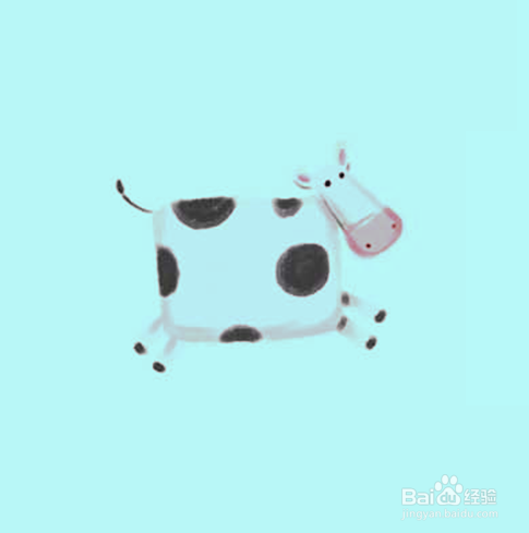 如何画卡通奶牛的简笔画?