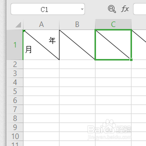 excel/wps制作斜线表格，斜线表头