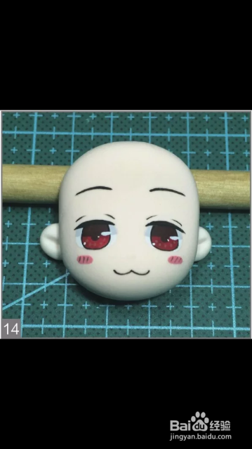 黏土手工教材之坂田银时的头部制作