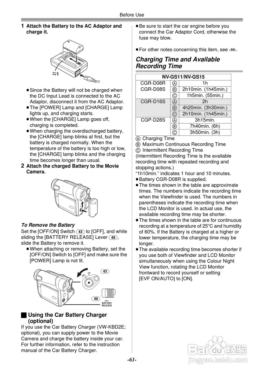Panasonic数码摄像机NV-GS11GC/GK NV-GS15GC/GK使用说:[7]
