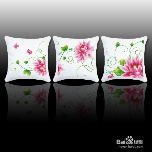 三联精准印花十字绣抱枕