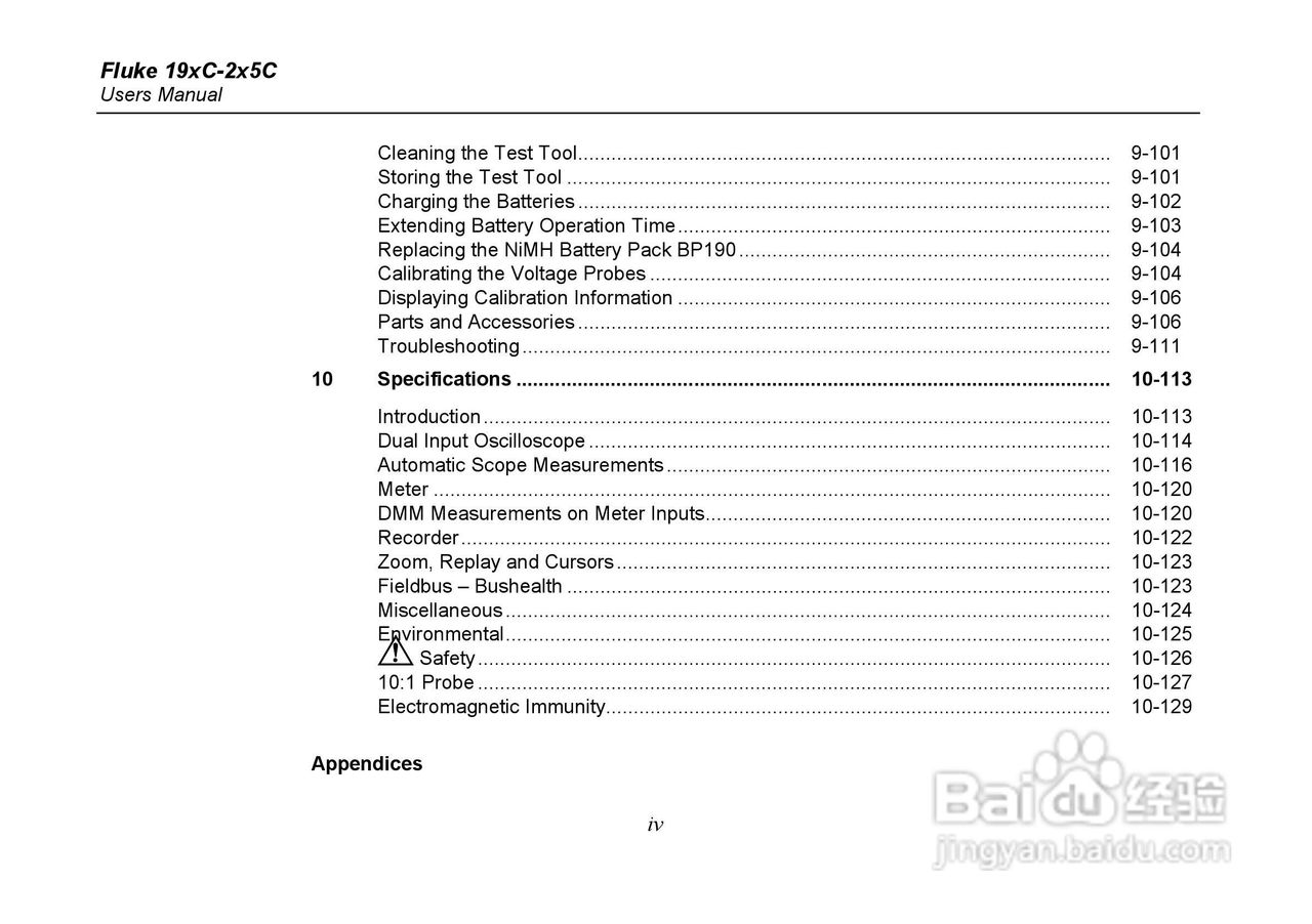 福禄克Fluke 225C彩色示波表使用说明书:[1]