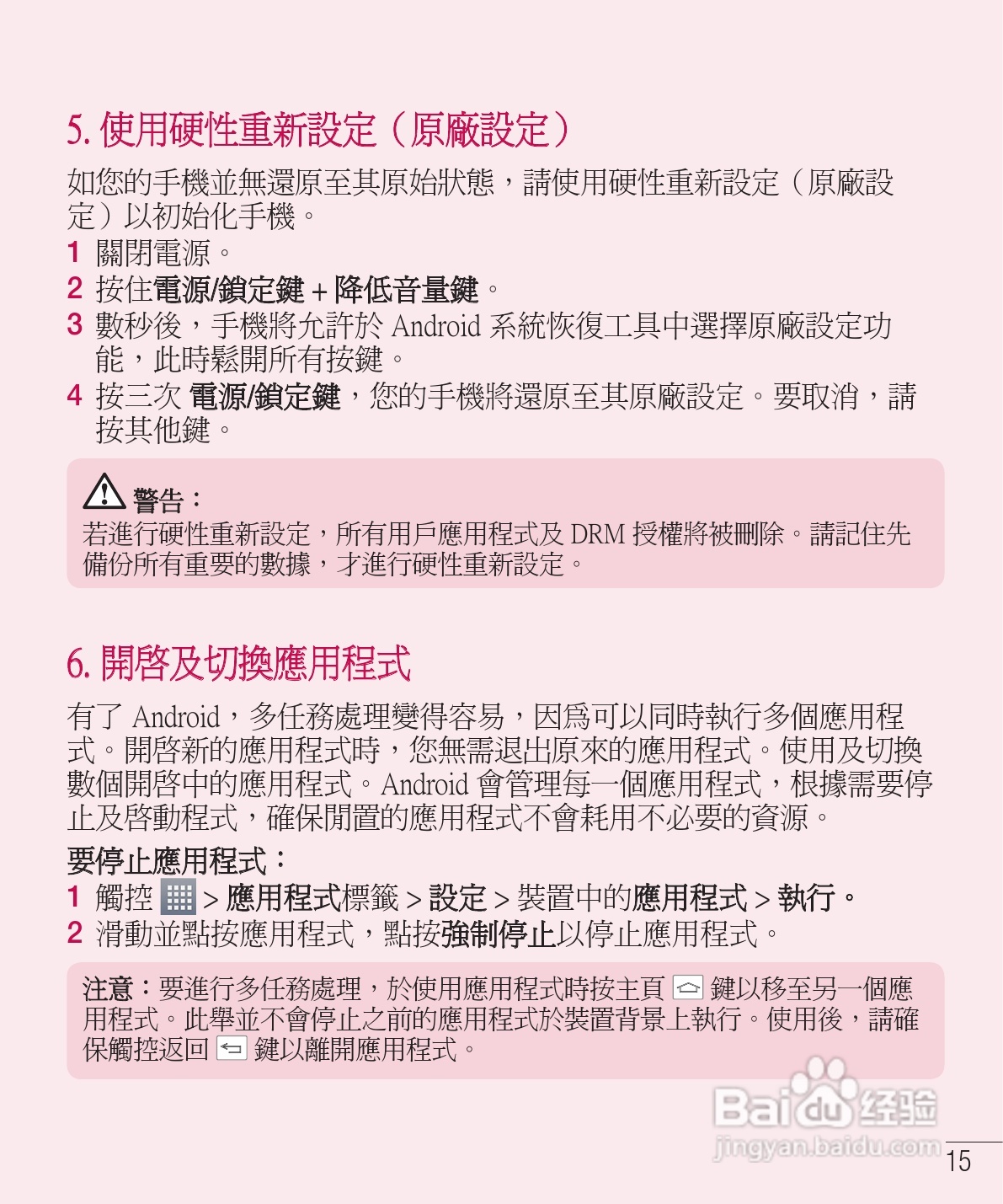 LG E975手机使用说明书:[2]
