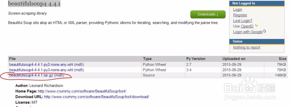 Python3.4-安装beautifulsoup4 4.4.1