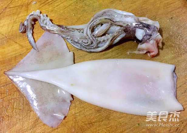 彩椒爆鱿条的做法