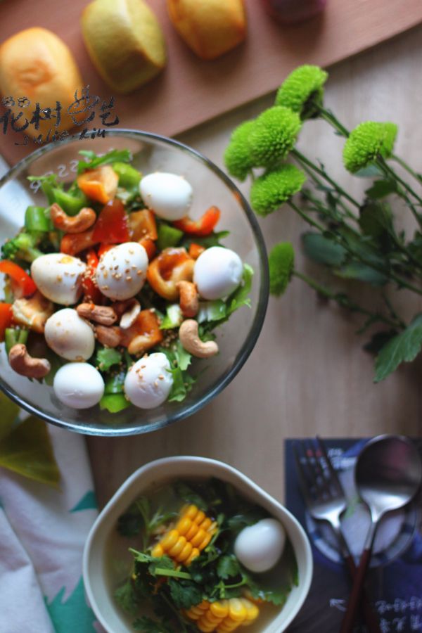 西兰花鹌鹑蛋沙拉