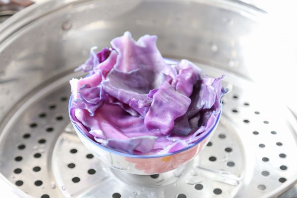 辅食日志 | 紫甘蓝泥米糊(6M+)