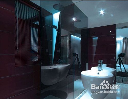 冷色调+淡彩成就通透舒适家园