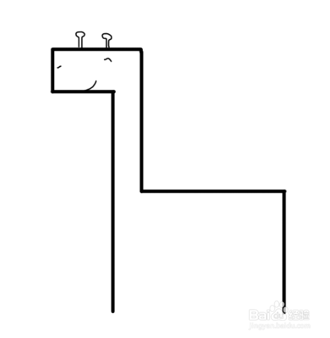 长颈鹿的简笔画