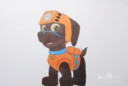 汪汪队路马怎么画