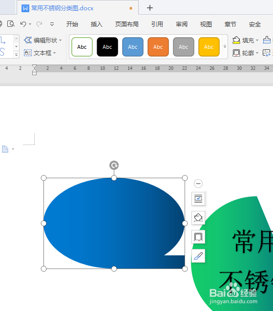 WPS文档如何制作常用不锈钢分类图
