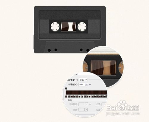 PhotoShop绘制一枚磁带图标作品
