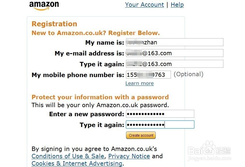 如何注册英国亚马逊账号