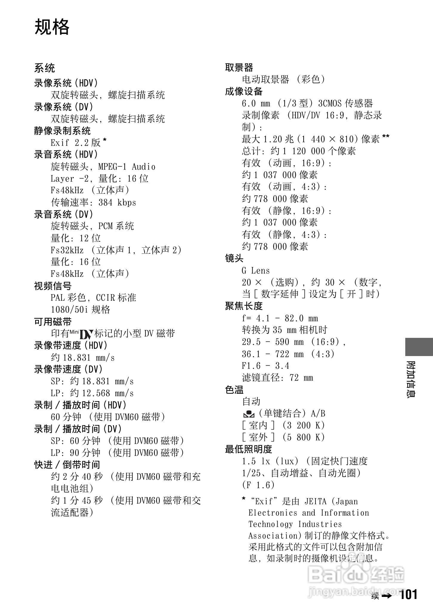 SONY HDR-FXX1000E摄像机说明书:[11]